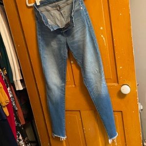 destroyed washed skinny leg jegging jeans women’s size 4/ 27